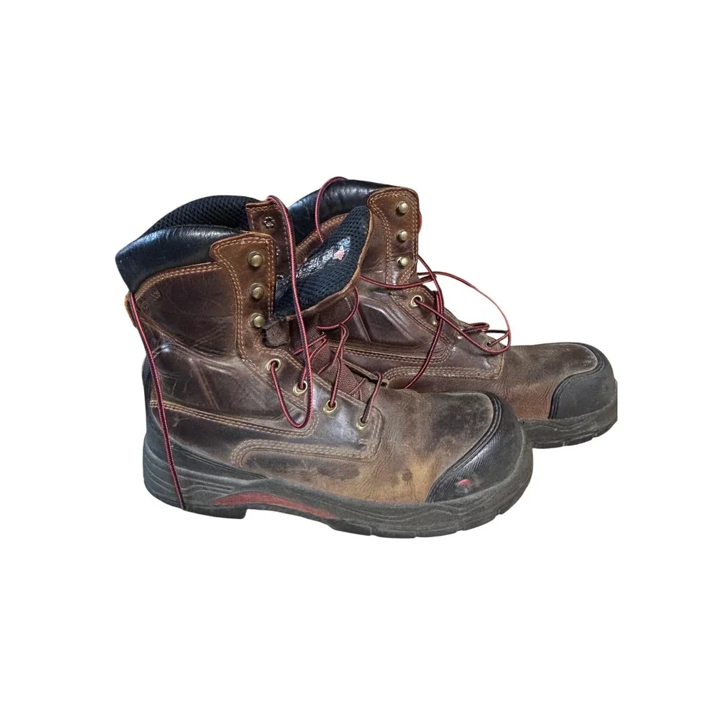 Red Wing 4427 Mens Brown Leather Steel Toe Waterproof Work Boots Size‎ 10.5 D